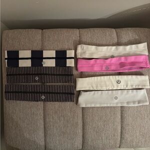 7 Lululemon headbands Hair Accessories - Blue, Pink, white, stripes